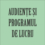 Audiențe și programul de lucru